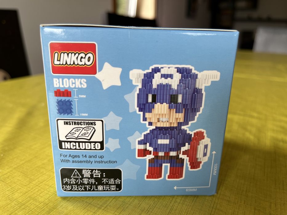 Legos Novos - Stitch Azul Stitch Rosa Capitão América Iron Man Marvel