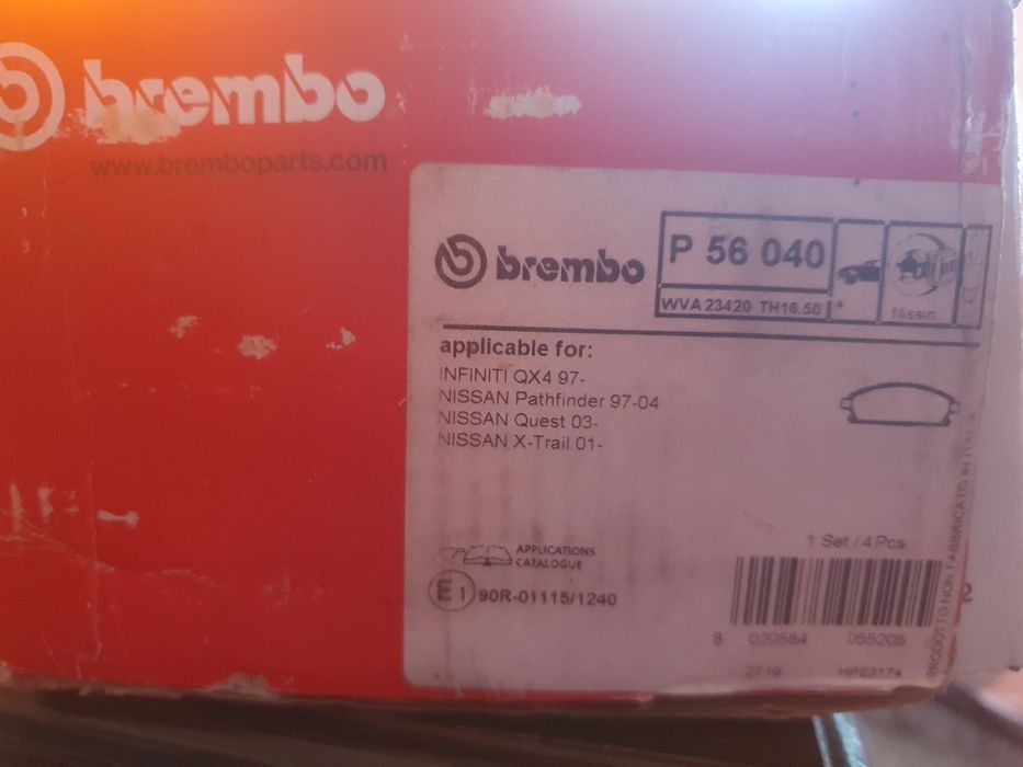 Тормозні колодки   Brembo P56040