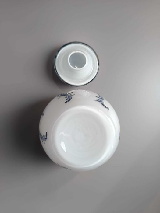 Jarra Decorativa em Vidro Pintado à Mão – Estilo Clássico Europeu