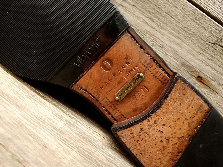 MAGNANNI р 40 Шкіра Крокодила Лофери Чорні Туфлі Чоловічі Мокасини