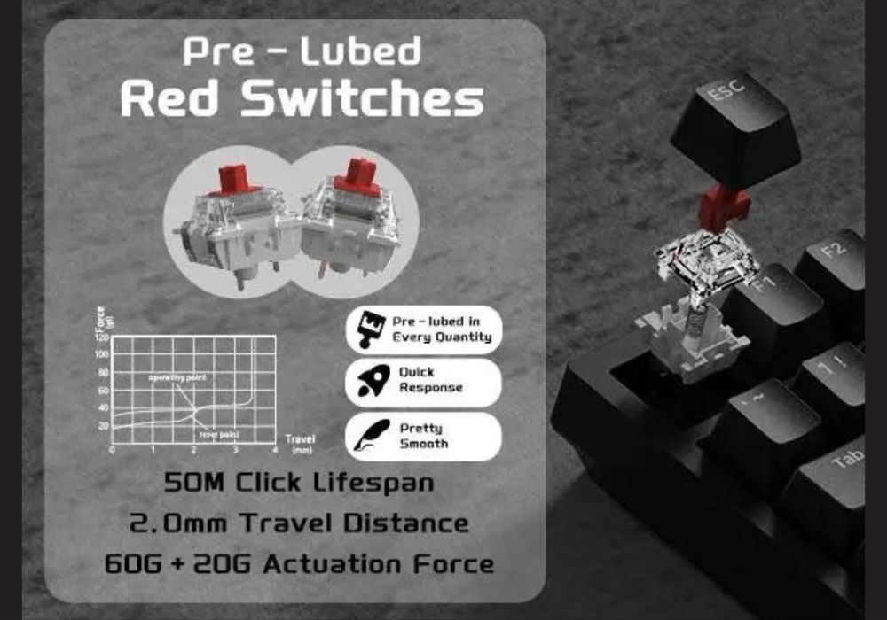 Клавіатура з підсвіткою ajazz ak820 чорна