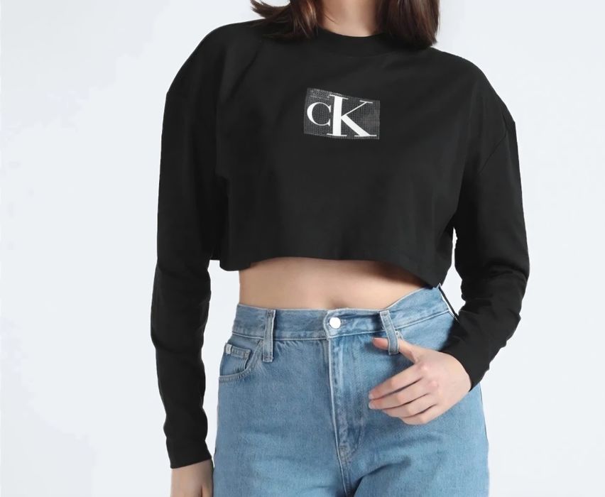 Bluza sportowa  krótka Calvin Klein z metką luźna cieńka