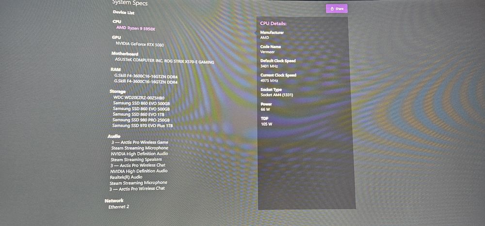 Ryzen 9 5950X + X570-E ROG + 32GB Trident Z Neo + Kraken Elite 360 | high-end AM4