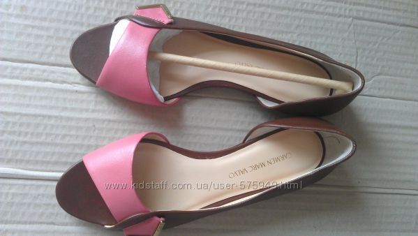 Кожаные босоножки Carmen Marc Valvo MARTA Flat - р. 37