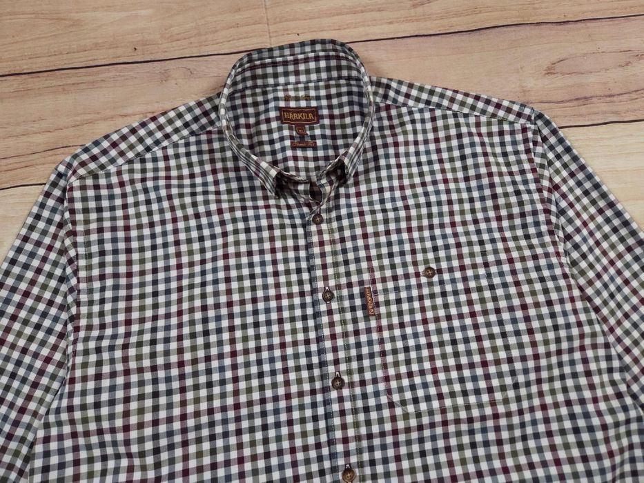 HARKILA Non Iron Classic Fit Koszula w Kratkę Męska r. XL