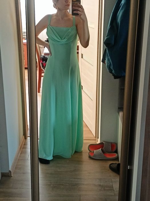 lniana sukienka bez rękawów vintage retro 90s