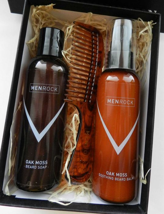 Набір для бороди (мило, бальзам, гребінь, щітка для бороди)