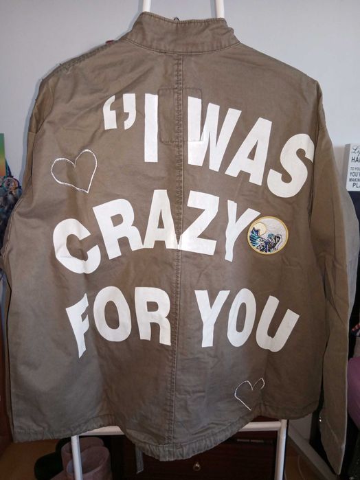 Blusão verde 'I was crazy for you´ Tamanho M grande