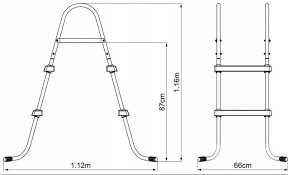 Драбина для каркасного басейну Bestway 58430 двосекційна 84 см