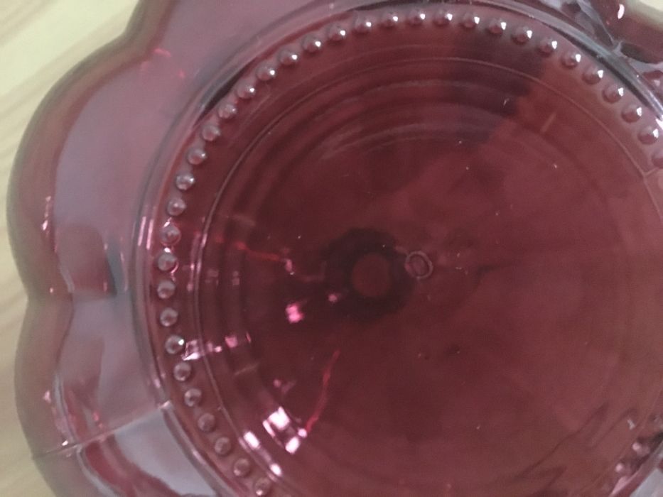 Wazon kolorowe szkło, sygnowany P