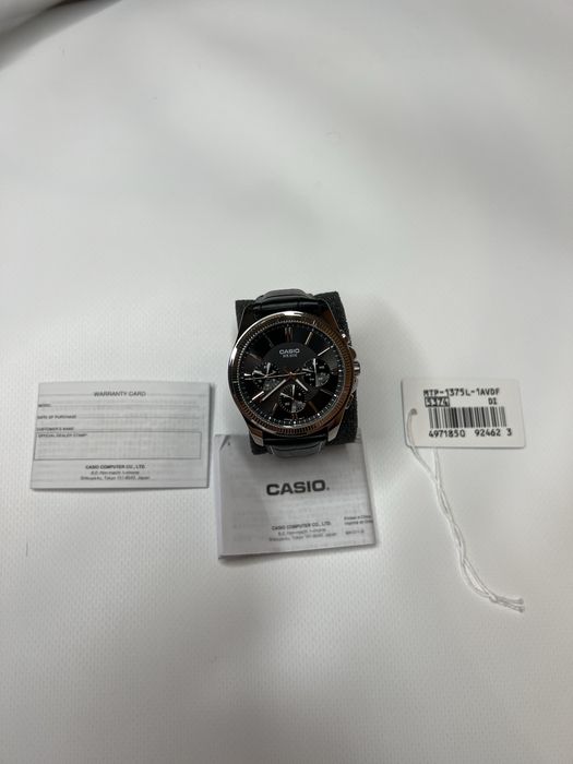 Casio MTP-1375L-1A ОРИГІНАЛ Чоловічий годинник Шкіряний