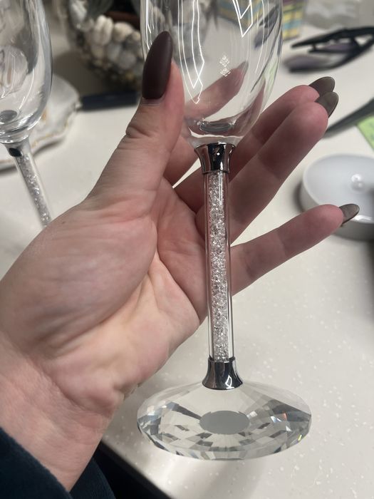 Весільні бокали з кристалами