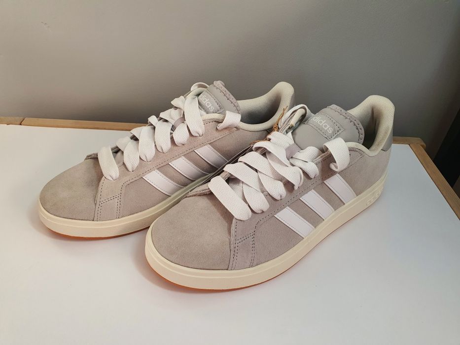 Кеды мужские новые Adidas Grand Court Base серые