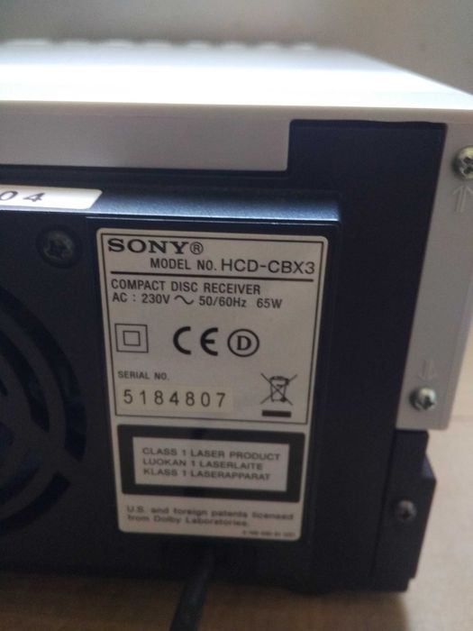 Vendo mini hifi Sony HCD-CBX3 para peças