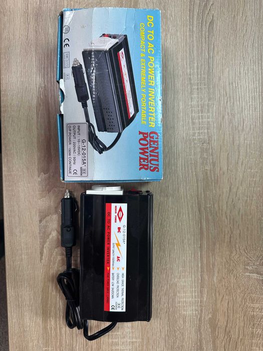 Автомобільний інвертор DC12V-AC220V 150W, 300W під євро вилку, живлення від прикурювача