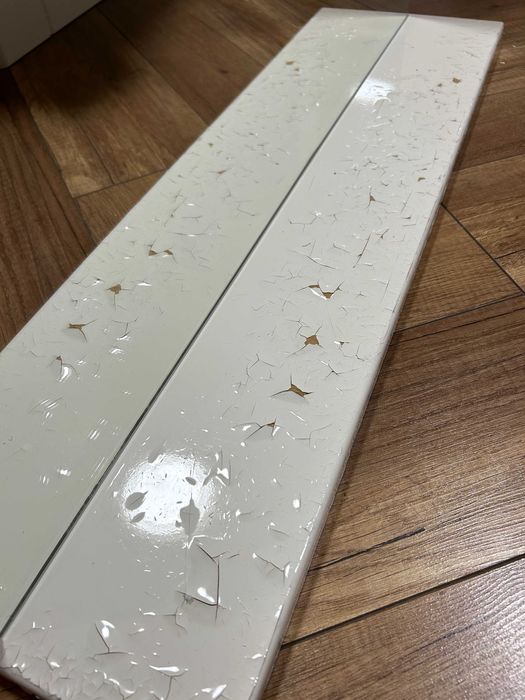 Дзеркало з полицею та підсвіткою у ванну кімнату 80х80 з дефектами