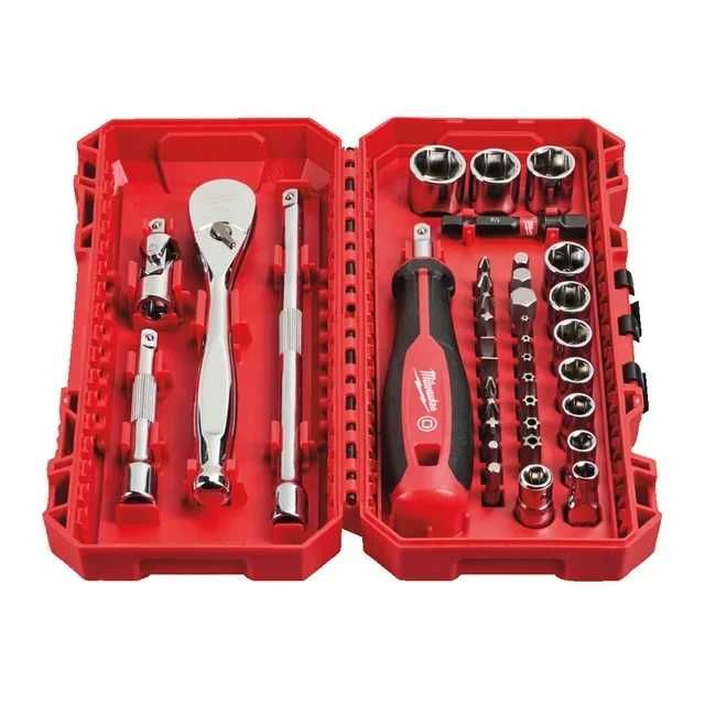 MILWAUKEE 38Pcs Chaves + Roquete 1/4" 4932.498381 | NOVOS
