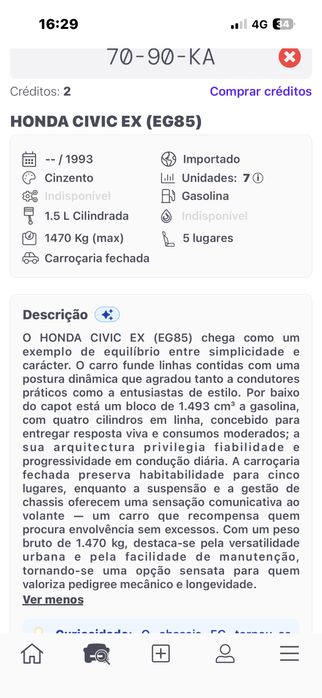 Honda civic 1.5 Vtec