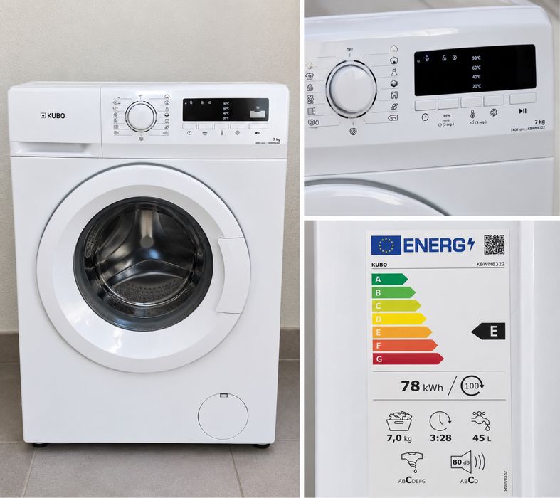 Máquina de Lavar Roupa KUBO 7 kg — 1400 RPM