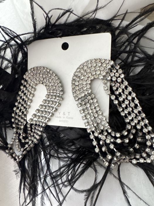 Сережки вечірні нарядні біжутерія