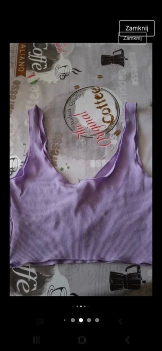 Crop top w prążki rozmiar S firmy Shein