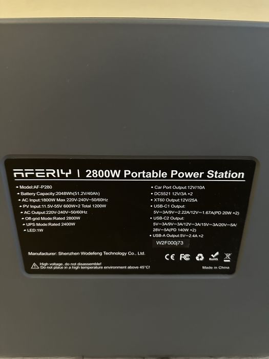 Продам зарядну станцію Aferiy P280