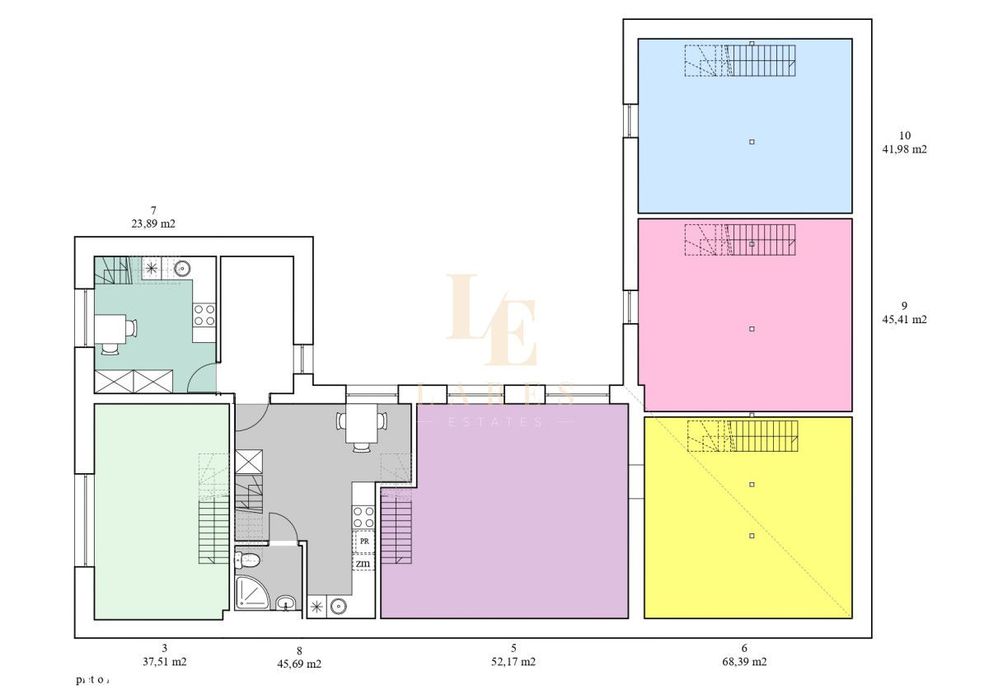 Dwupoziomowe 45,41 m² | Stan deweloperski