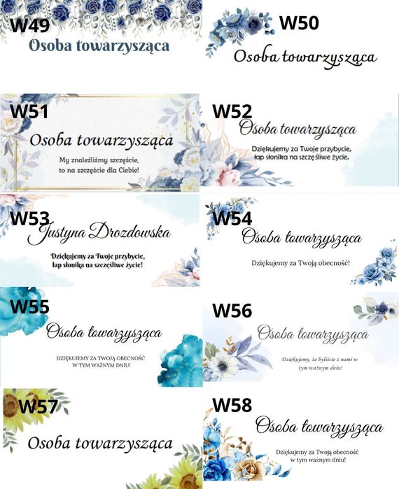 Winietka 2w1 koniczynka Podziękowanie dla gości wesele na Urodziny 18