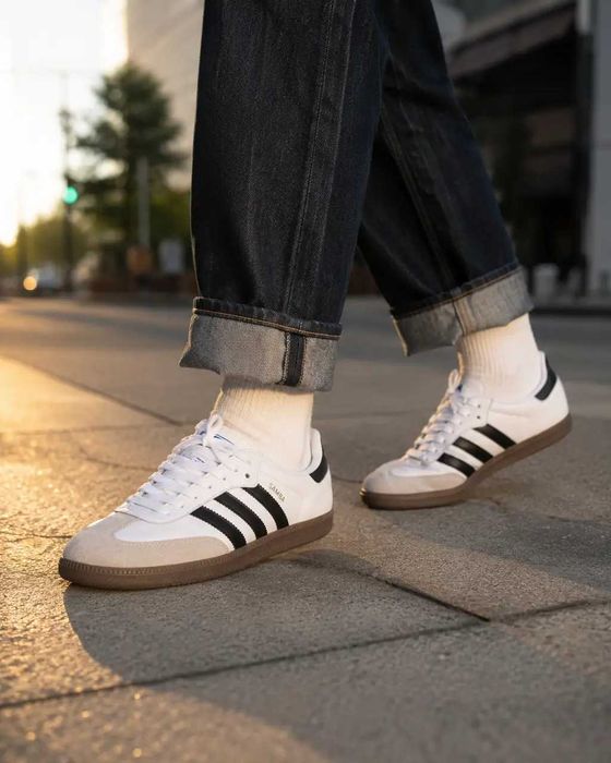 Кросівки Adidas Samba OG White білі шкіра/замша унісекс 37-41 без передоплати