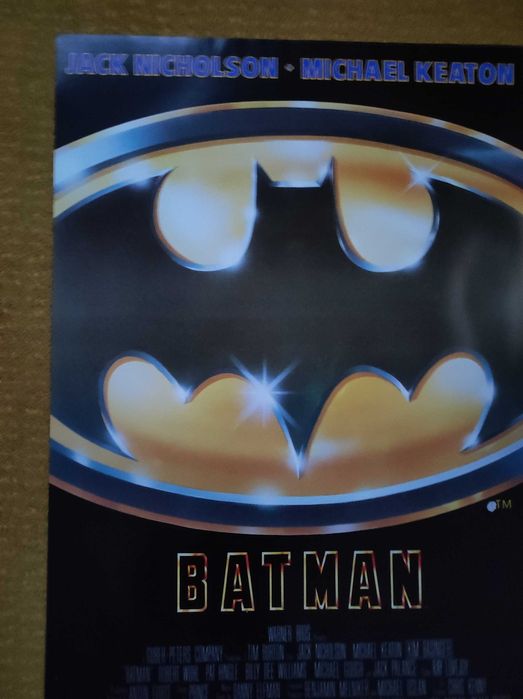 Plakat filmowy Batman rok druku 1989r. oryginał