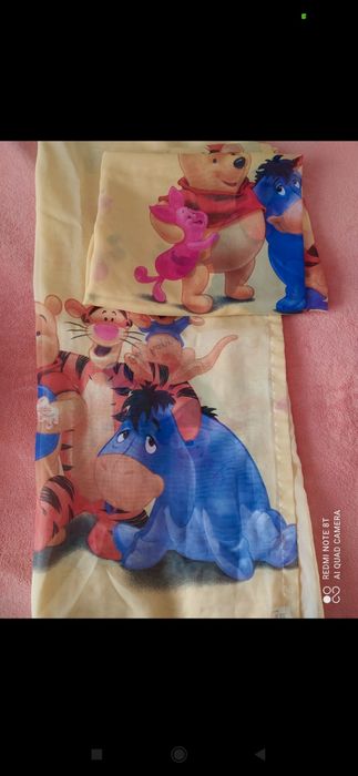 Komplet, firanka i zasłonka Kubusia Puchatka