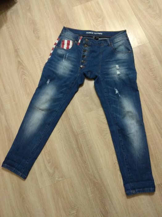 42 Rainbow Boyfriend jeansy Stars&Stripes