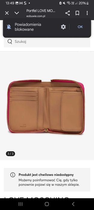 Oryginalny Portfel love moschino