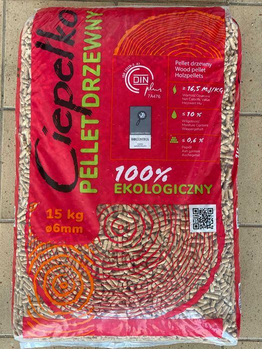 Pellet Ciepełko certyfikat DINplus - Polska produkcja - dostawa GRATIS