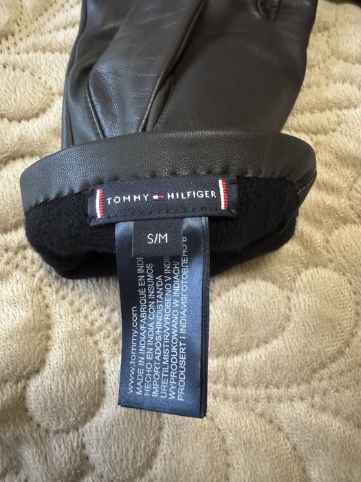 Чоловічі шкіряні перчатки tommy hilfiger