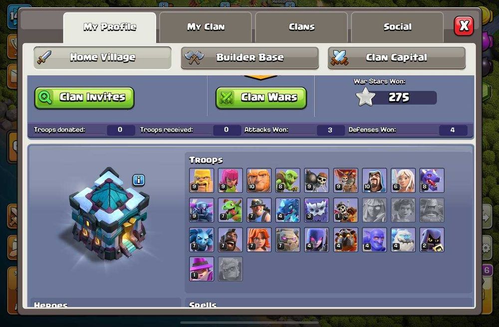 акаунт клеш оф кленс