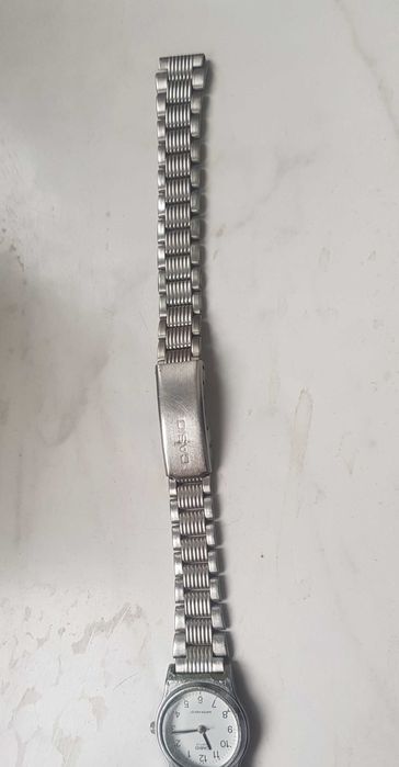 Branzoleta casio do zegarka damskiego srebrna stal