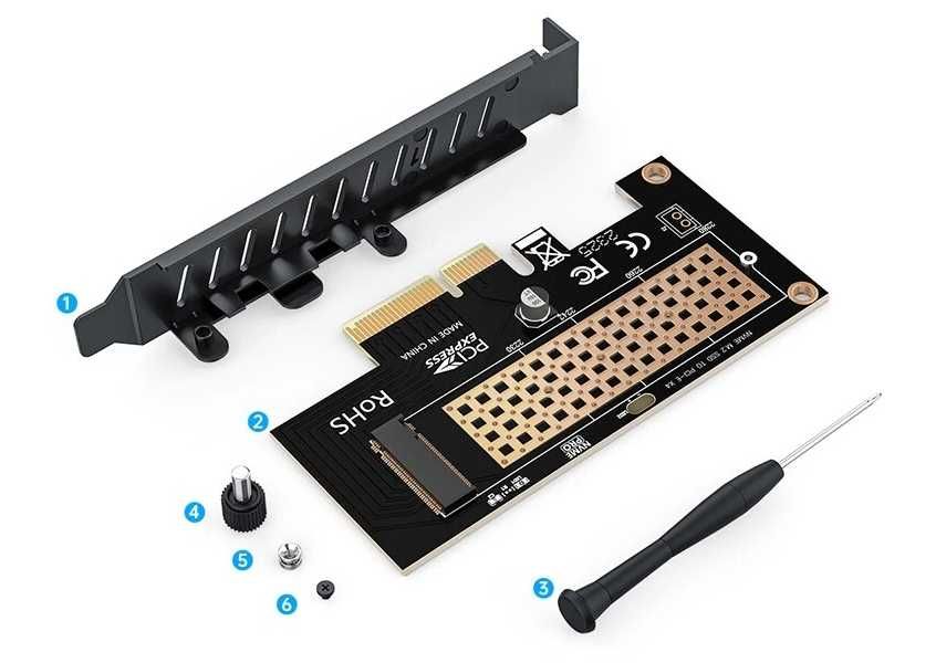 JEYI M.2 NVME до PCIe 4.0 3.0 SSD-адаптер +SSD 128gb