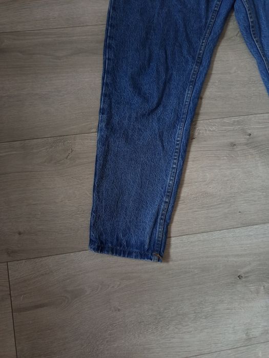 Spodnie jeansowe mom jeans L 40 Terranova granatowe high waist rise