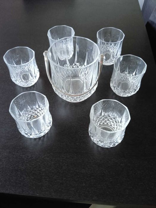 Conjunto copos de cristal de whisky com balde de gelo64751072108929121