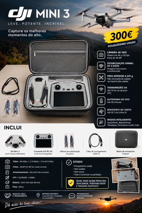Dji Mini 3 como novo