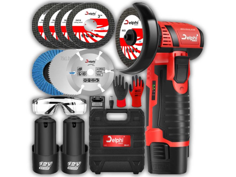 Kątówka SZLIFIERKA KĄTOWA Akumulatorowa Bezszczotkowa 2AKU WYPRZEDAŻ