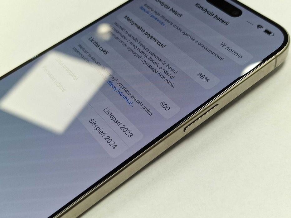 Iphone 15 PRO MAX 512GB/ Natural Titanium/ 88%/ Grade A-/ z Media Expert
