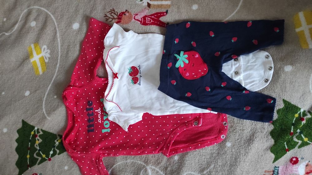 Набір carter's трійка на дівчинку боді, комплект картерс 3м , 3m