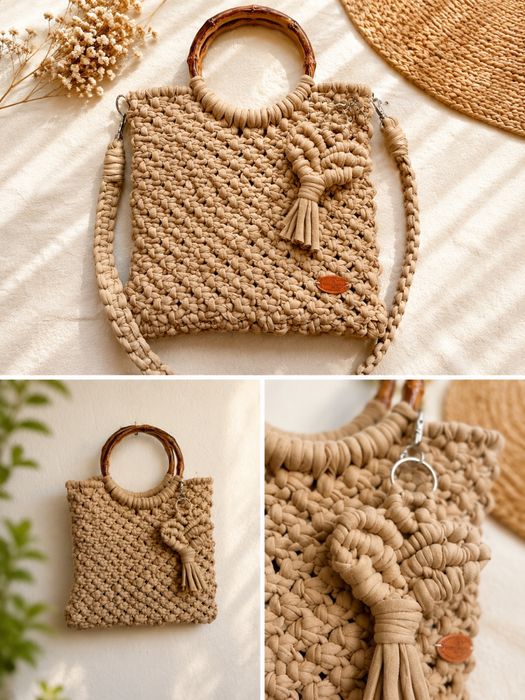 Bolsas em macrame