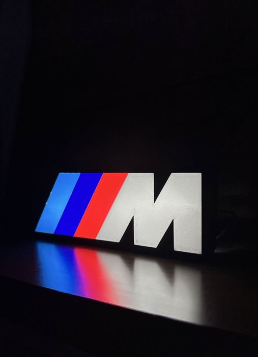 Logo BMW M Performance Lampa LED USB z włącznikiem, wydruk 3D