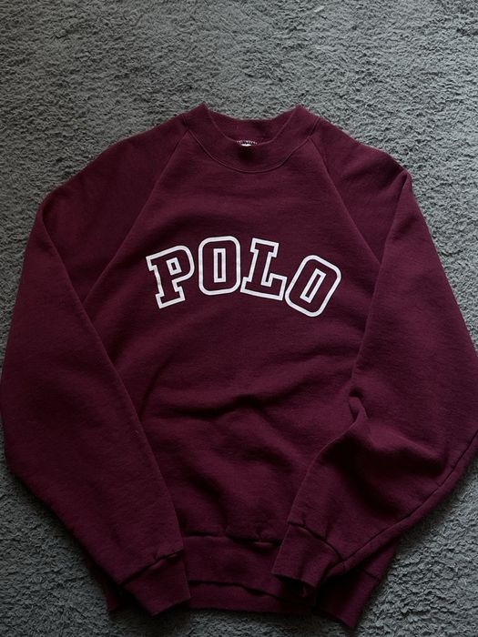 Свитшот поло бордовый