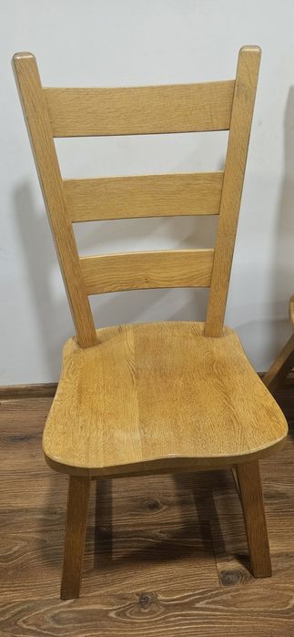 Stół dębowy i 4 krzesła