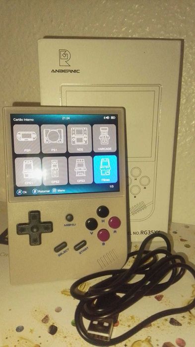Consola Portátil Anbernic RG35XX - Cinza - Nova!!