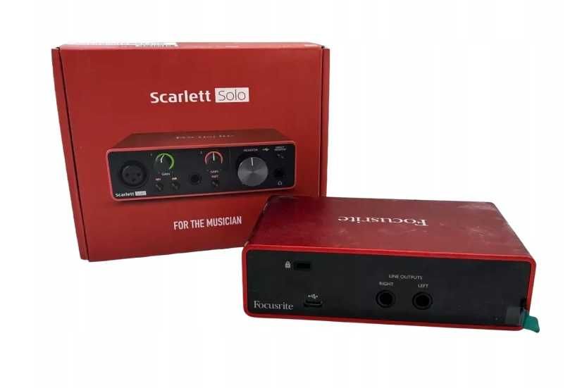 Interfejs FOCUSRITE SCARLETT SOLO 3RD GEN BOX - idealny stan, komplet
